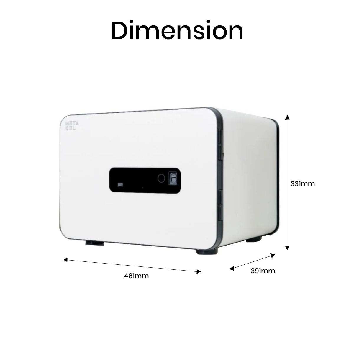 Eagle METACEL MC-020PR Fire-Resistant Safe – White, Digital + Fingerprint Lock System