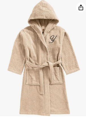 INFINI HOMES Daffodil Kids Hooded Bathrobe - Premium Terry Cotton - 6 Years - Beige