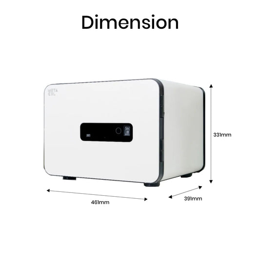 Eagle METACEL MC-020PR Fire-Resistant Safe – White, Digital + Fingerprint Lock System
