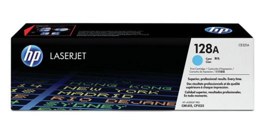 HP 128A Cyan Toner Cartridge CE321A - Dubai Abu Dhabi UAE Delivery