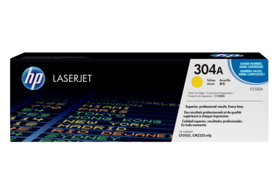 HP 304A Yellow Toner Cartridge CC532A - UAE Wide Delivery | Dubai Abu Dhabi Sharjah