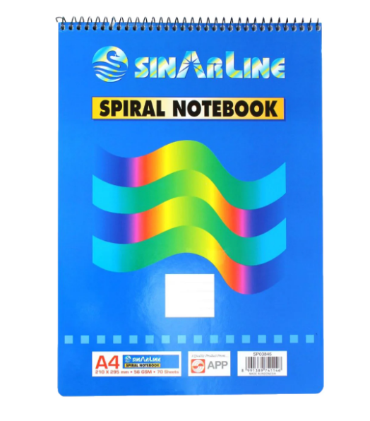 Sinarline Spiral Pad - Premium Line Ruled Notebook | UAE Delivery to All 7 Emirates