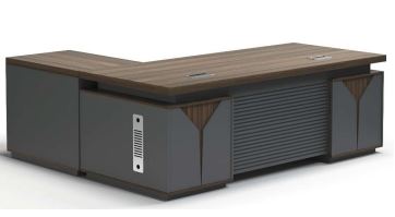 INFINI HOMES Free Moving Office Table L Shape