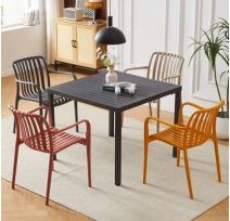 INFINI HOMES Dining Chair UAE - Model K827 Black PP Metal Frame 120x70cm Dubai Abu Dhabi Sharjah