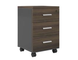 INFINI HOMES Pedestal Drawer UAE - Model AF601+PD-BG Walnut Grey 40x40x62cm Dubai Abu Dhabi Sharjah