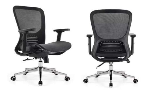 INFINI HOMES Medium Back Full Mesh Chair Model Styro MB-BLK