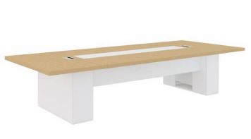 INFINI HOMES Meeting Table UAE - Model BX-WN-201-36-MT Oak White 360x140cm Dubai Abu Dhabi Sharjah