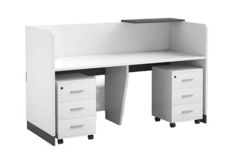 INFINI HOMES Reception Table with Pedestal Drawer 2 PCs