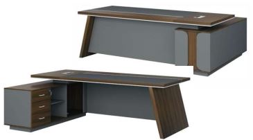 INFINI HOMES Return Table 3 Drawer with three section rail and locks 200x160cm