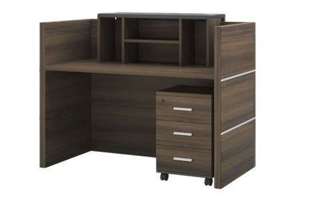 INFINI HOMES Reception Table UAE - Model RCP-140-BG 140x60x105cm Pedestal Drawer Dubai Abu Dhabi Sharjah