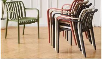 INFINI HOMES Colorful Chair UAE - Model K227 Black Grey Green Yellow PP Dubai Abu Dhabi Sharjah