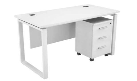 INFINI HOMES Office Table with pedestal drawer