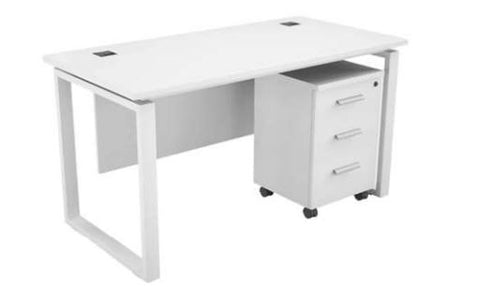 INFINI HOMES Office Table with pedestal drawer