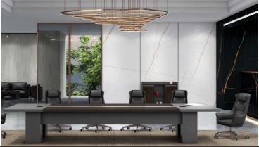INFINI HOMES Meeting Table UAE - Model KN-WN-201-48 Walnut Grey 480x148cm Dubai Abu Dhabi Sharjah