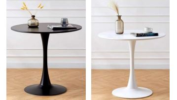 INFINI HOMES Round Table Color Black & White