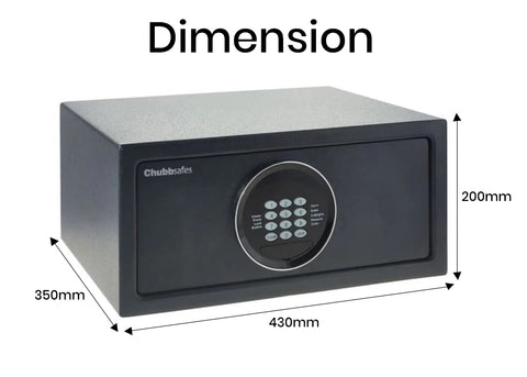 Chubbsafes AIR HOTEL 24L Compact Digital Safe – Anthracite Finish