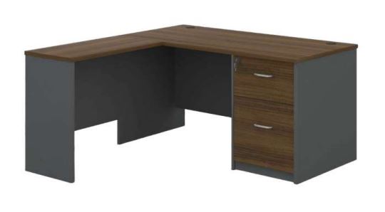 INFINI HOMES Office Table UAE - Model ECO-D028-160L Walnut Grey 160x80cm 2 Drawers Dubai Abu Dhabi Sharjah