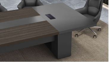 INFINI HOMES Meeting Table UAE - Model KN-WN-201-36 Walnut Grey 360x140cm Executive Boardroom Dubai Abu Dhabi Sharjah