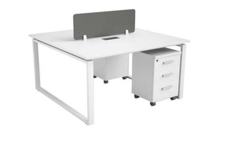 INFINI HOMES 2 Person Workstation with 2 Pedestal Drawers
