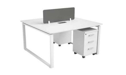INFINI HOMES 2 Person Workstation with 2 Pedestal Drawerss