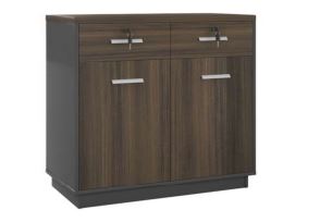 INFINI HOMES Credenza Side Table UAE - Model ST-CRZ-BG Walnut Grey 80x40x75cm Dubai Abu Dhabi Sharjah