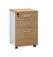 INFINI HOMES Pedestal Drawer UAE - Model BX-KD601+PD Oak White 40x40x55cm Dubai Abu Dhabi Sharjah