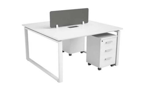 INFINI HOMES 2 Person Workstation with 2 Pedestal Drawerss 140x140cm