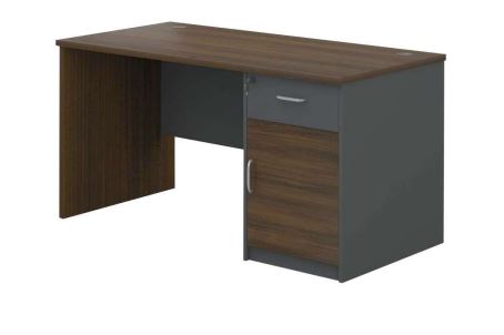 INFINI HOMES 1 Drawer &amp; 1 Door, with chrome handles 140x60cm