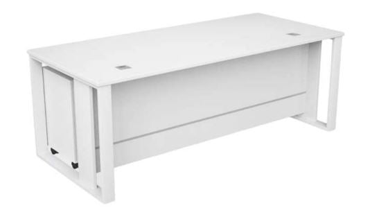 INFINI HOMES Office Table with Metal Leg