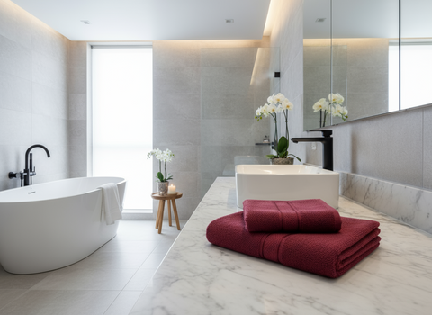 INFINI HOMES Daffodil Premium Hand Towel Set of 2 – 100% Cotton, 40x60 cm, 600 GSM, Dubai Abu Dhabi Sharjah UAE