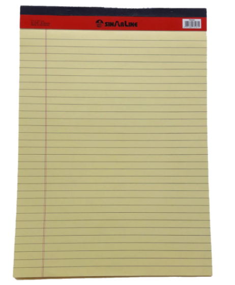 دفتر سينارلاين القانوني الأصفر A4/A5 - مفكرة مسطرة فاخرة | Sinarline Legal Pad Yellow Lined Notebook A4/A5 Premium UAE