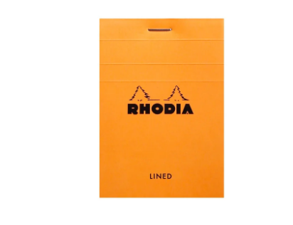 RHODIA Premium Lined Notepad 80gsm - Dubai Abu Dhabi UAE | Orange Office Notebook 80 Pages