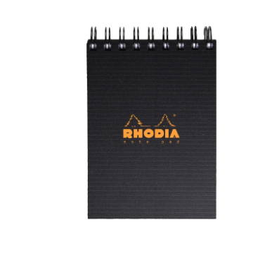 RHODIA Spiral Notepad Graph Ruled 80gsm 80 Pages Black - Premium Office Supplies UAE | Dubai Abu Dhabi Sharjah