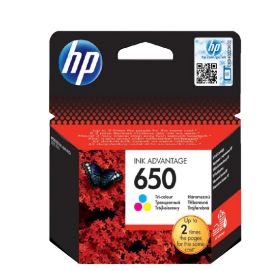 HP 650 Tri-Color Ink Cartridge CZ102AE