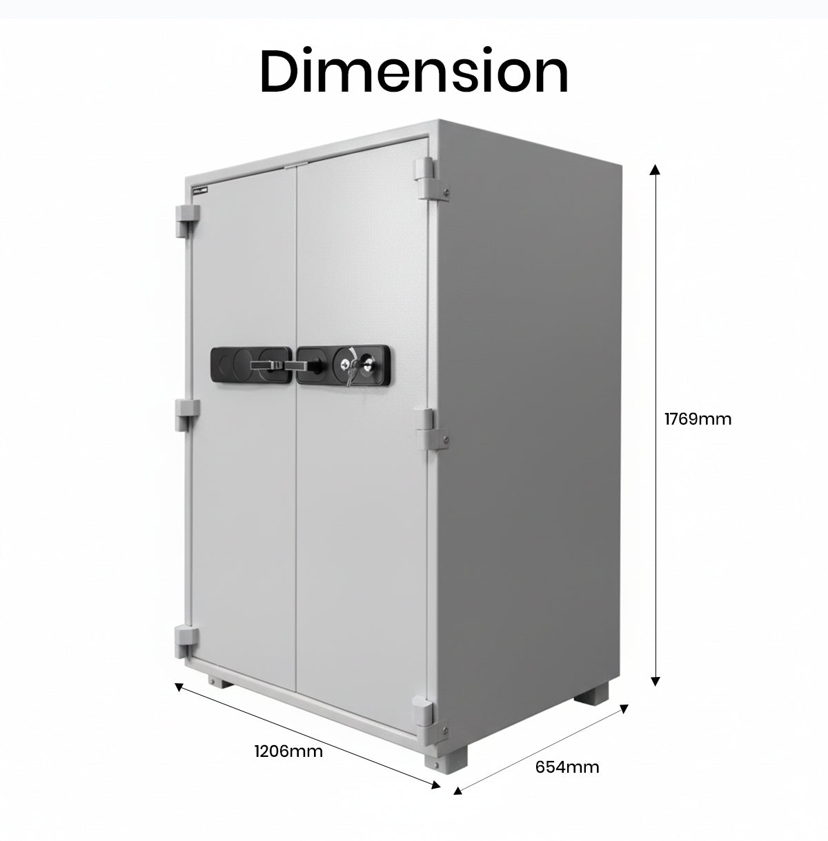 Eagle SS-700 Fire-Resistant Safe Cabinet – Grey, Dual Key Lock System