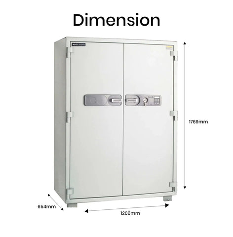 Eagle ES-700 Fire-Resistant Safe Cabinet – Grey, Digital + Key Lock System