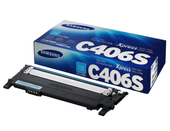 Samsung CLT-C406S Cyan Toner Cartridge