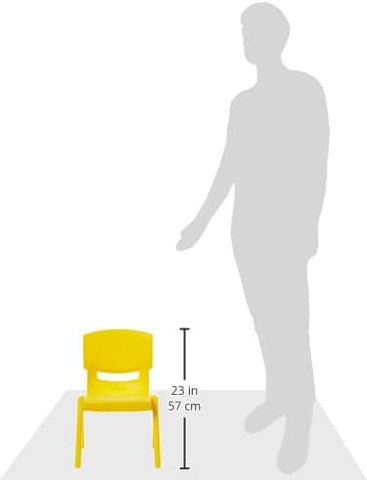Premium Plastic Junior Deluxe Chair Yellow - Kids Furniture UAE | Dubai Abu Dhabi Sharjah