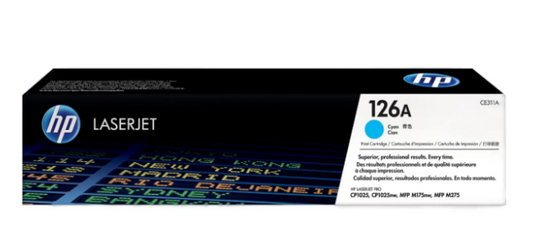 HP 126A Cyan Toner Cartridge CE311A - UAE Delivery to Dubai, Abu Dhabi & All Emirates