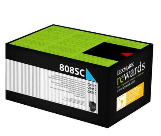 Lexmark 808SC Cyan Toner Cartridge 80C8SC0 - خرطوشة حبر ليكسمارك سيان | UAE Delivery Dubai Abu Dhabi | توصيل الإمارات دبي أبوظبي