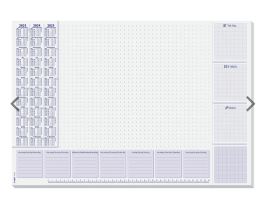 Sigel Lilac Desk Pad Planner 595x410mm - منظم مكتب ليلكي سيجل | Premium Office Supplies Dubai UAE | مستلزمات مكتبية فاخرة دبي الإمارات