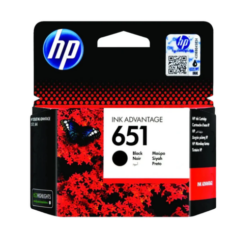 HP 651 Black Ink Cartridge C2P10A - UAE Delivery to Dubai, Abu Dhabi & All Emirates
