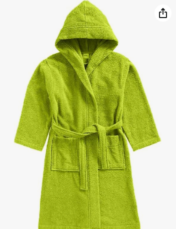 INFINI HOMES Daffodil Premium Kids Hooded Bathrobe - 100% Terry Cotton Hotel Quality UAE