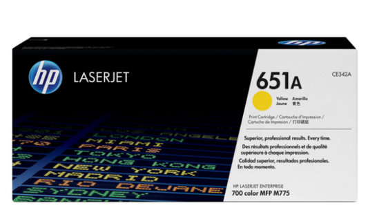 HP 651A Yellow Toner Cartridge CE342A - UAE Wide Delivery | Dubai Abu Dhabi Sharjah