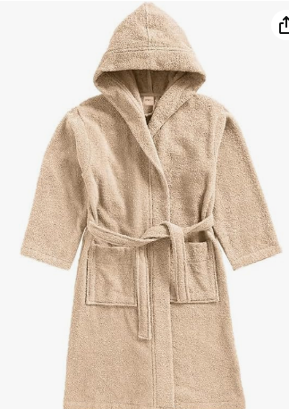 INFINI HOMES Daffodil Beige Premium Kids Hooded Bathrobe - 6 Years | 100% Terry Cotton | UAE Delivery