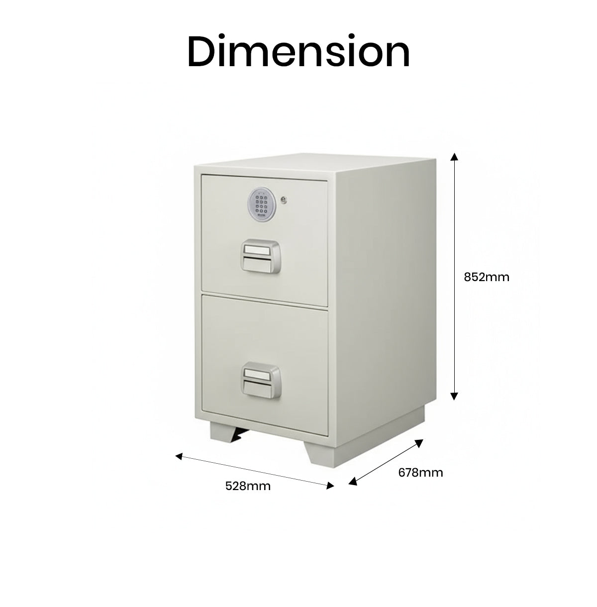Eagle Safes Fire Resistant Filing Cabinet SF680-2EKX | 2 Drawer Office Safe Dubai UAE
