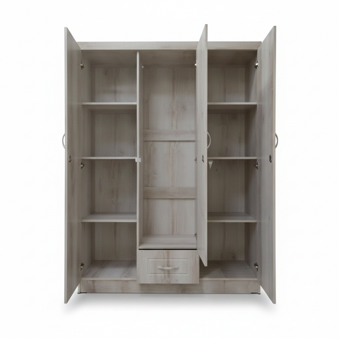IH 73 Modern Three Door Wooden Wardrobe – Bedroom Storage Furniture Dubai Abu Dhabi UAE