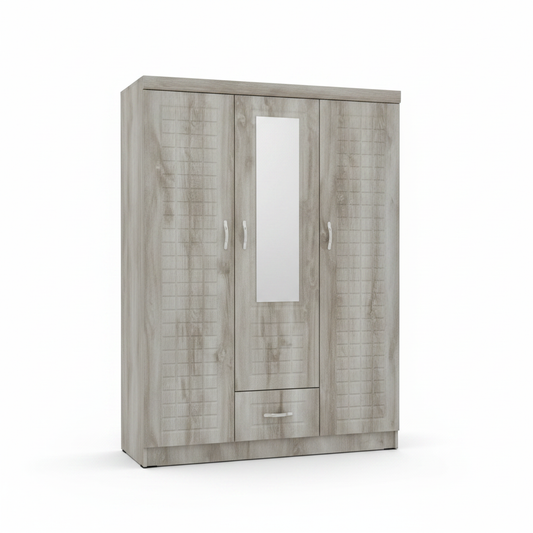 Three Door Wardrobe (IH 73) – Modern Wooden Wardrobe UAE