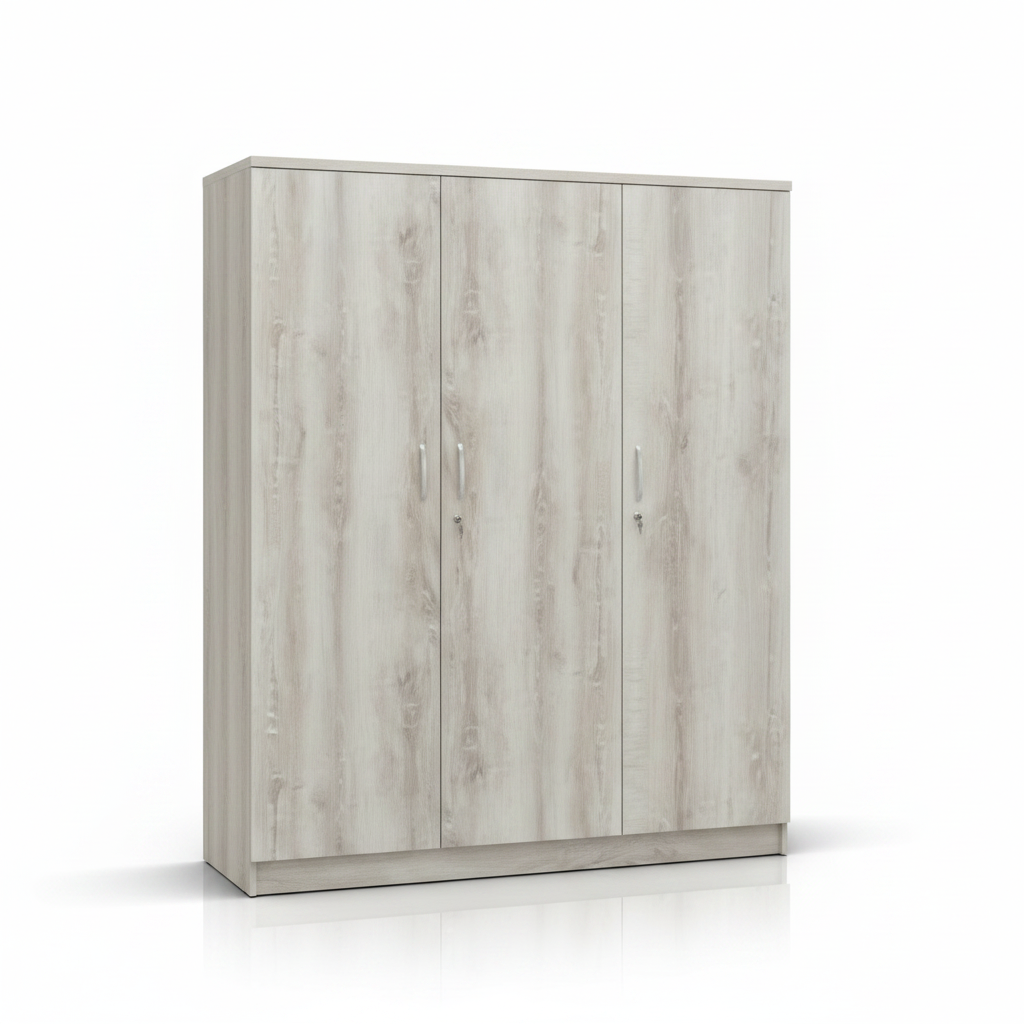 Three Door Wooden Wardrobe IH 933 Light Oak Finish – Bedroom Storage Cabinet UAE Delivery Dubai Sharjah