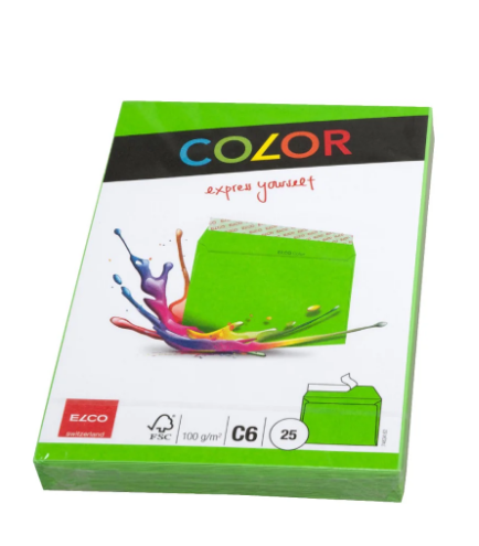 Elco Color Envelope C6 Green - Premium Office Supplies UAE | Dubai Abu Dhabi Sharjah